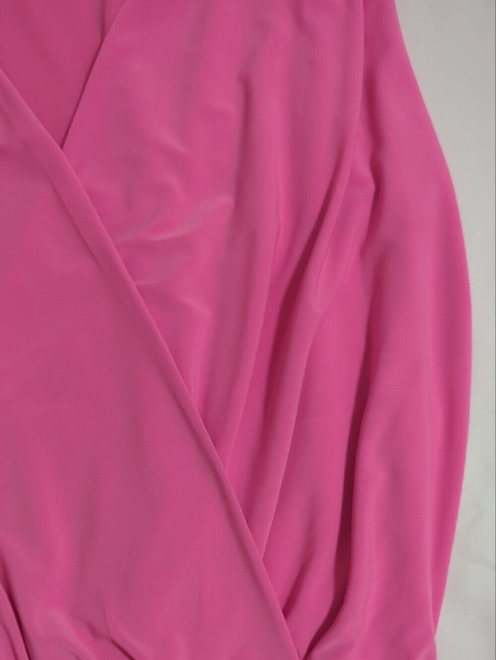 Express V-Neck Surplice Pleated Shoulder Bodysuit, Color Pink Size XS - Picture 5 of 13